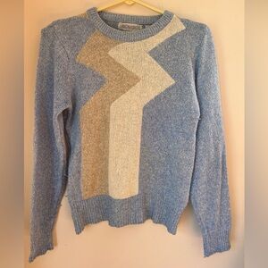 Vintage Blue Silk and Angora Sweater M